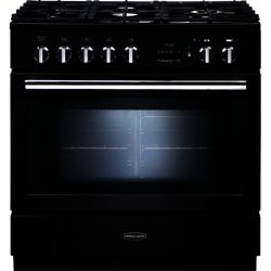 Rangemaster Professional+ FXP  90cm  92730 Dual Fuel Range Cooker in Black with FSD Hob